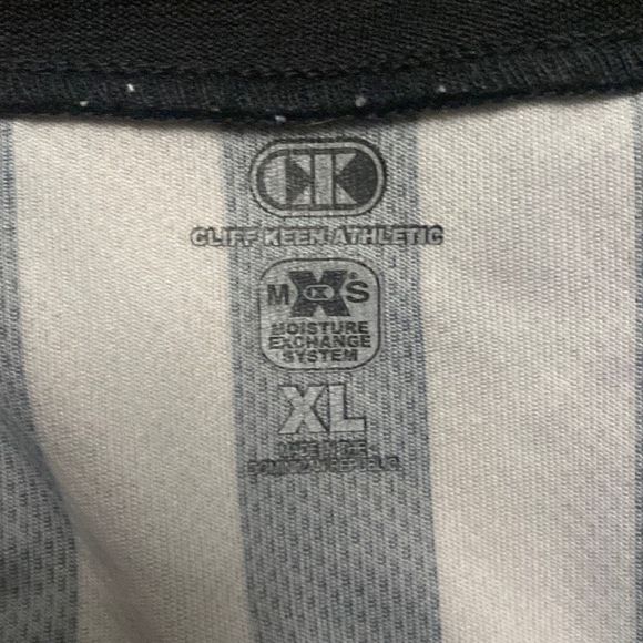 Vintage FHSAA SMITTY Football Officials Referee Shirt 2" Stripe Men XL - Picture 6 of 8